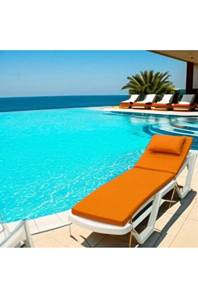 Mor Minder Katlanır Taşınabilir Fermuarlı Şezlong Minderi Plaj Kamp Çadır Yat...