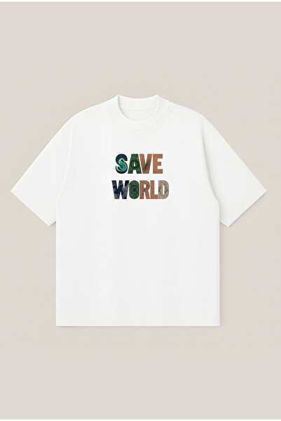 Moon Dancer Save World Tricou unisex, 100% bumbac organic, cu textură groasă,...