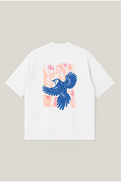 Moon Dancer Μπλουζάκι Blue Bird Unisex από 100% οργανικό βαμβάκι με χοντρή υφ...