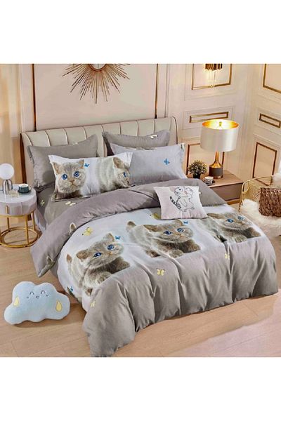 JOJO Elegant Linen Set for Double Bed Made of Fine Cotton, consisting of 6 pieces, 230x250cm