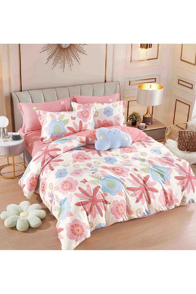 JOJO Elegant Linen Set for Double Bed Made of Fine Cotton, consisting of 6 pieces, 230x250cm