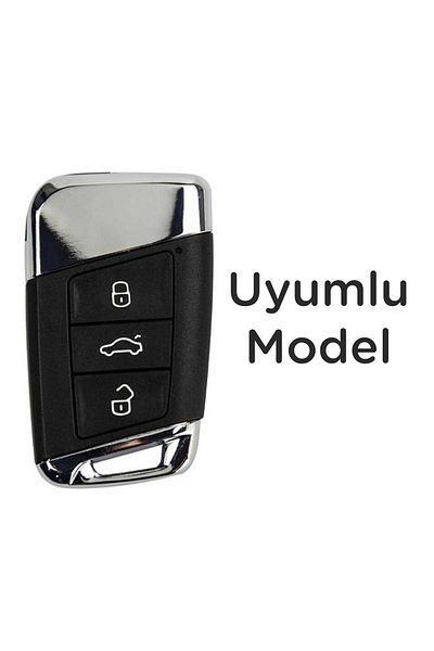 Luxe Aksesuarr Silicone Key Protection Case for Volkswagen Passat Skoda Oktavia Super B Seat Smart 3 Buttons Green