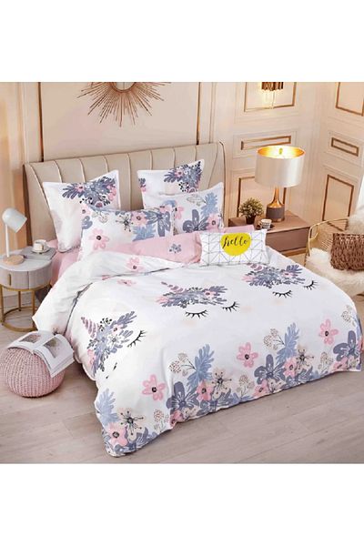 JOJO Elegant Linen Set for Double Bed Made of Fine Cotton, consisting of 6 pieces, 230x250cm