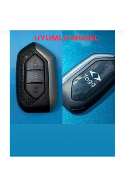 Luxe Aksesuarr Husă de protecție pentru chei din silicon Togg T10x cu 3 butoane – Acoperită cu nano – Culoare aur negru