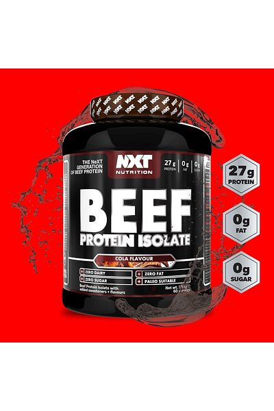 NXT Nutrition Beef Protein Isolate, Cola, 1.8 Kg, Rich In Pure Protein