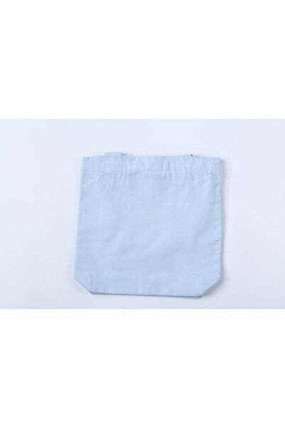 BYBAGS Kanvas Astarlı Fermuarlı Ön Cepli Körüklü Bluebell Mavi El, Kol Ve Omuz Çantası