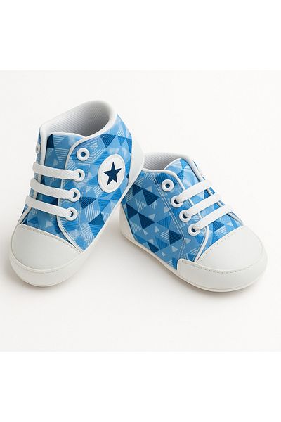 mia mia Geometric Patterned Newborn Booties - Size 18-19