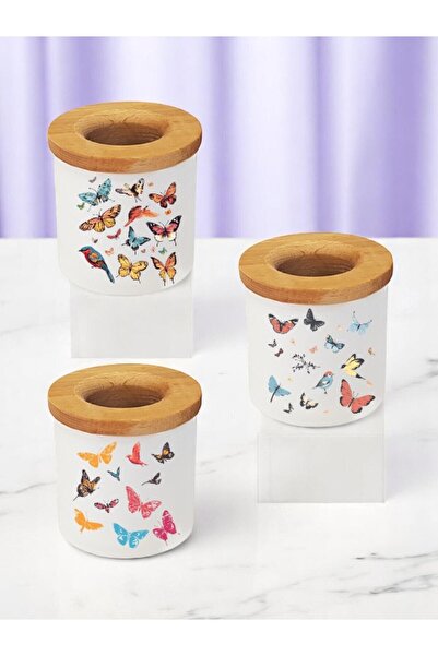 lili hediyelik Cutie de creion pentru suport de stilou din ceramică din 3 pie...