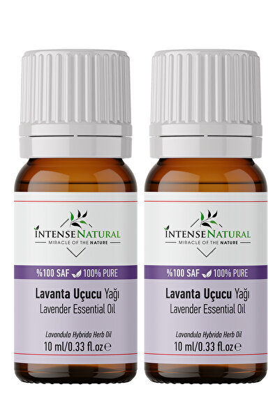 İntense Natural Lavanta Uçucu Yağı 10 ml x 2 %100 Saf Ve Doğal Lavender Essen...