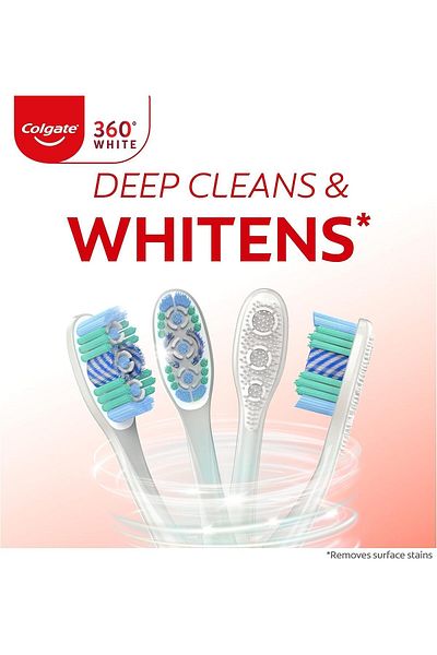 Colgate 360 Optic White Full Head Toothbrush, Medium