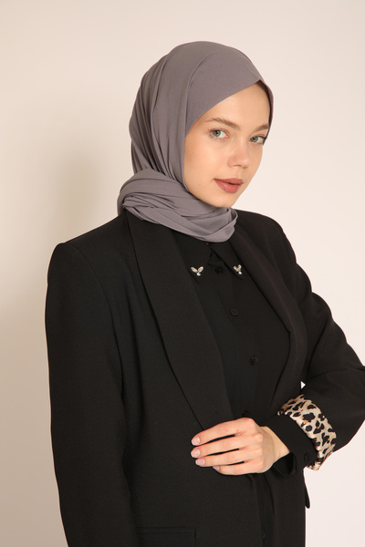 BERCHEM SCARF Akel Gray Shawl – Flowing and Elegant Design Suitable for Casual and Special Occasion Combinations