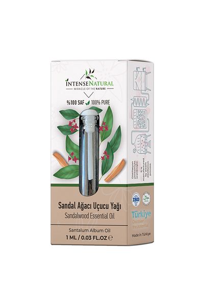 İntense Natural 1 ml 100% Pure and Natural Sandalwood Essential Oil - Sandalwood Essential Oil
