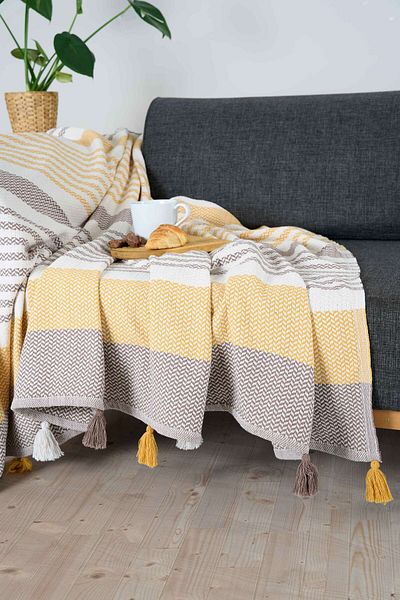 Akaystore Noreya Covering Sitting Area 115X220 Sofa Cover Cotton |   Modern and Stylish |   Basic |   Elegant Design