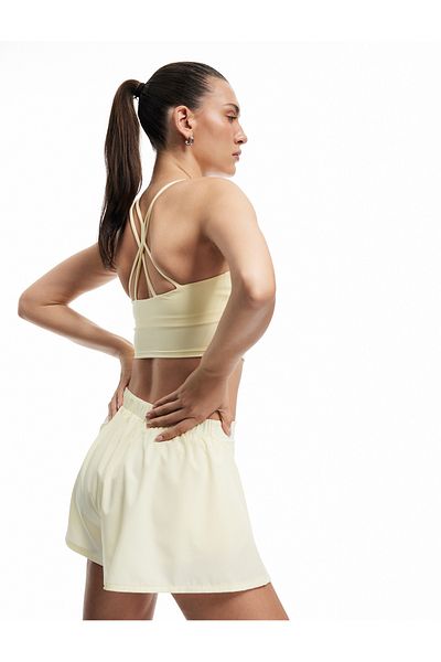 Koton High Waist Relaxed Fit Color Block Mini Parachute Sports Shorts