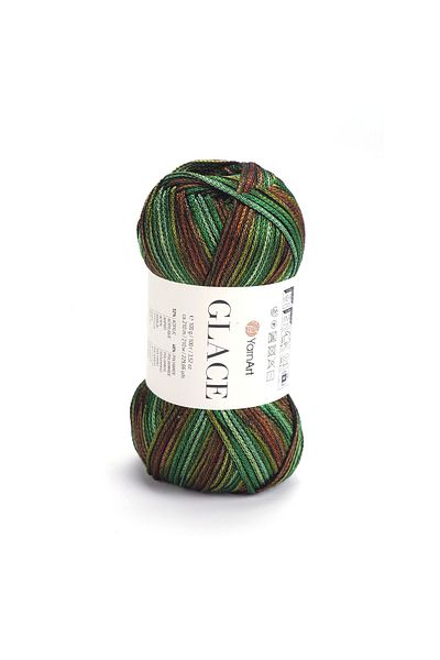 Yarnart Glace Hand Knitting Yarn,100G / 210m – 52% Acrylic 48% Polyamide–Bright Colored Summer Hand Knitting Yarn