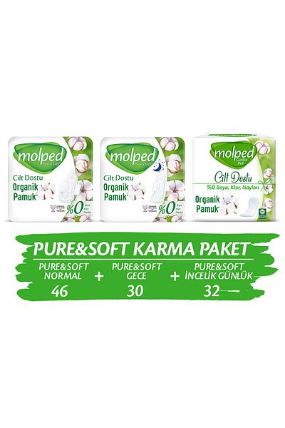 Molped Pure&Soft Mixed Pack (46-Piece Normal 30-Piece Night 32-Piece Daily)