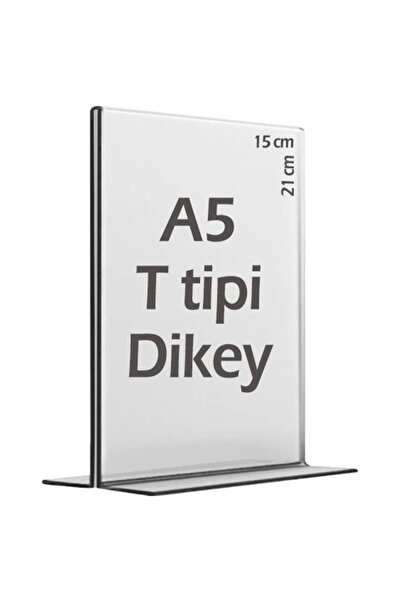 Bestekran A5 T Tipi 15x21 Dikey Föylük Menü Şeffaf Pleksi Fiyat Listesi Etike...