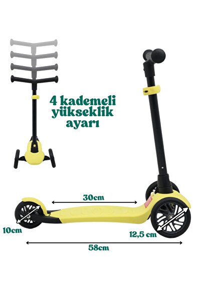 miracool Twisty 3 Tekerli Scooter / 4 Kademeli Yükseklik / Çocuk Scooter