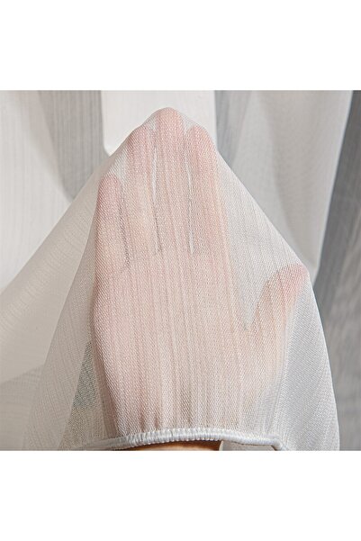 Evim 1/3 Close Pleat Bamboo Does Not Want Ironing Does Not Open Plain Tulle Curtain