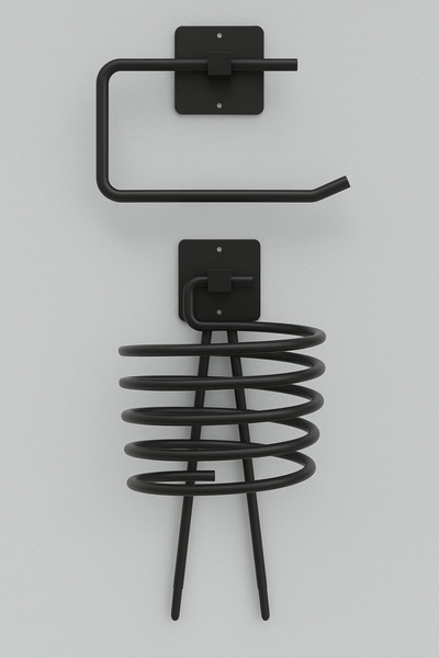 EHA HOME Yapışkanlı siyah fön makinesi askısı tuvalet wc kağıt askısı tuvalet...