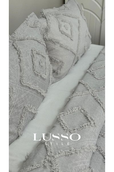 lusso stile Nordic Pattern Double Silver Gray 240X250 and 2 Pillow Cases