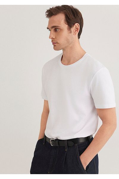 Mavi Λευκό Μπλουζάκι Basic Slim Fit / Στενό Κοπή 065574-620