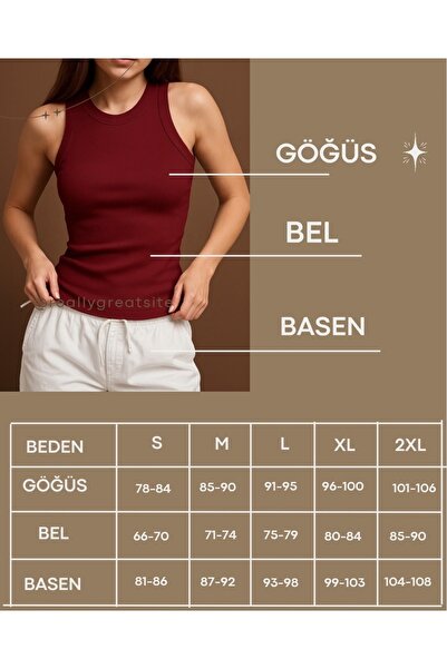 glanour Women's Ribbed Thick Strap Basic Gray Tank Top