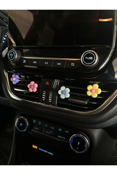 Çiçek Antalya 6 قطعة زهرة الأقحوان سيارة تكييف الهواء زخرفة كليب الزينة داخل ...