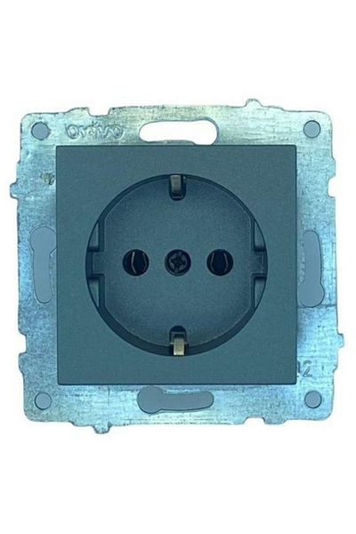 Tenda Ovivo Grano Smoked Grounded Socket is Frameless
