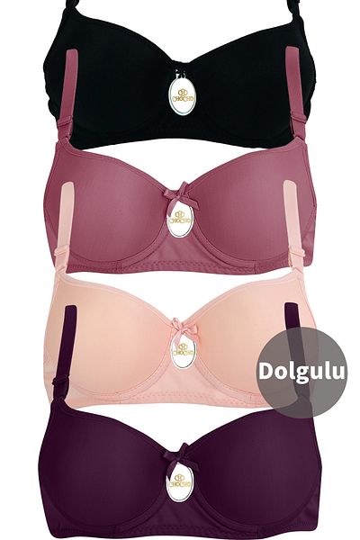 CHC Chocho Women's Underwire Padded 4-Piece Bra Set