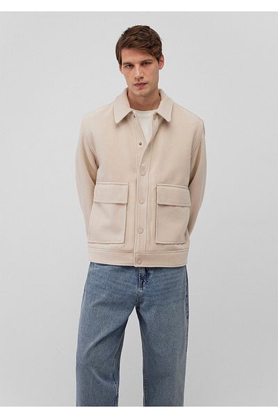 Mavi Μπεζ κασμίρ παλτό Oversize / Μεγάλο κόψιμο 0110241 -70134
