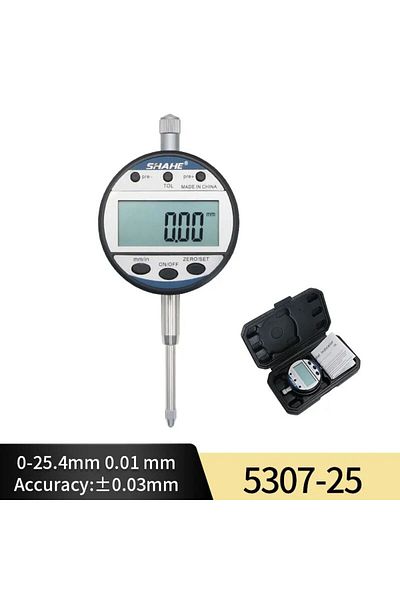 Shahe 0-25.4mm Digital Indicator 0-12.7/25.4mm 0.01mm Digital Dial Gauge Precision Measurement Tools