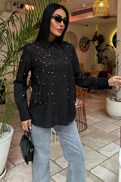 Lijuri Košile z voálu s kamenným zdobením 3443