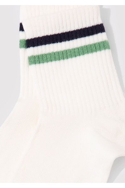 Mavi Weiße Socken mit Streifendetail 0911342 -33384