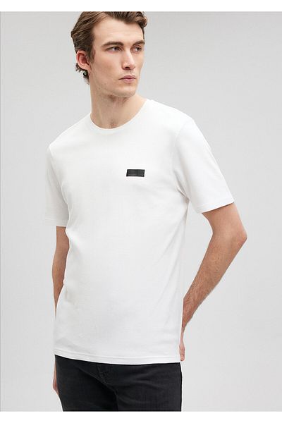 Mavi Λευκό T-Shirt - Μαύρο εμπριμέ, Slim Fit, Slim Fit0611401-70057