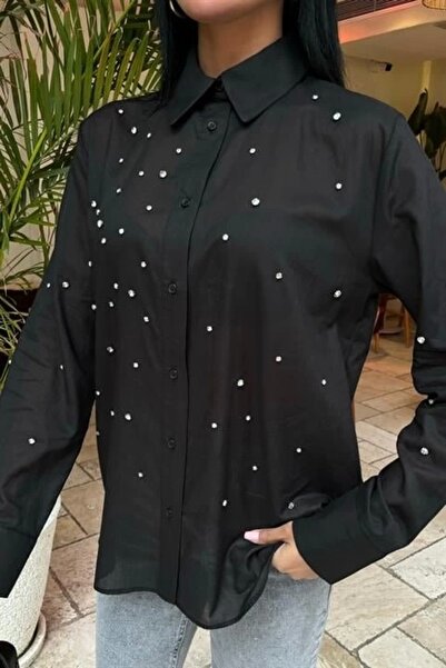 Lijuri Košile z voálu s kamenným zdobením 3443