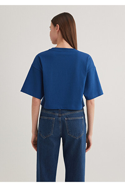 Mavi Tričko s potištěným logem Navy Blue Crop / Krátký střih 1611585 -82625