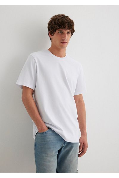 Mavi Μπλουζάκι Regular Fit από λευκό οργανικό βαμβάκι - 066483 -620