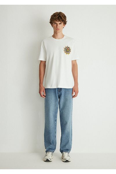 Mavi Back Printed White T-Shirt Loose Fit / Loose Relaxed Cut 0612459 -80194