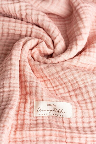 Rikka Home %100 Pamuk 4Kat Muslin Yatak ve Koltuk Örtüsü-Oeko-Tex Sertifika,Meditasyon/Tv Battaniyesi140x190 cm