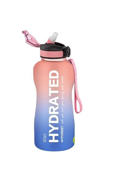 MYFOREST sticlă de apă, silicon, roz/albastru, 2,2 l