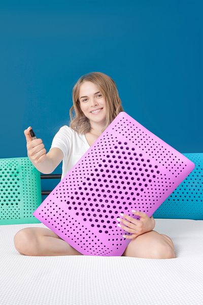 Viscofoam Air Therapy Ορθοπεδικό Μαξιλάρι με Αεραγωγούς Visco Pillow Purple 60x40x16cm