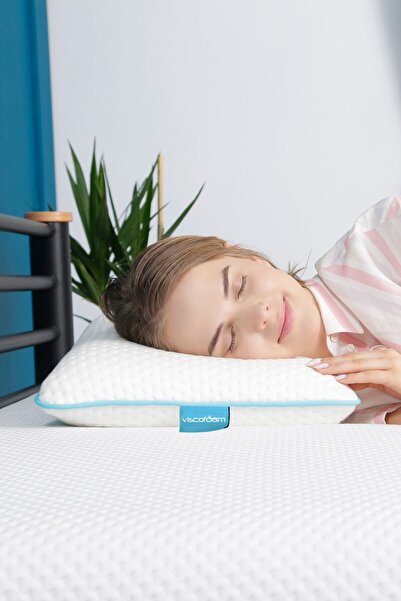 Viscofoam Pernă ortopedică confortabilă cu suport pentru gât Pernă dolofană Visco - 55x35x12cm