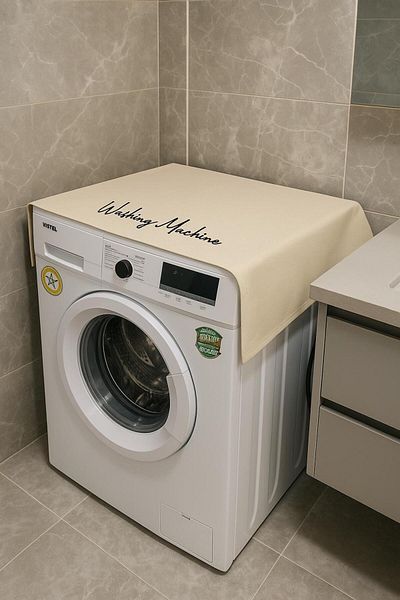 Hanles Washing Machine Embroidered Washing Machine Cover Organizer Case