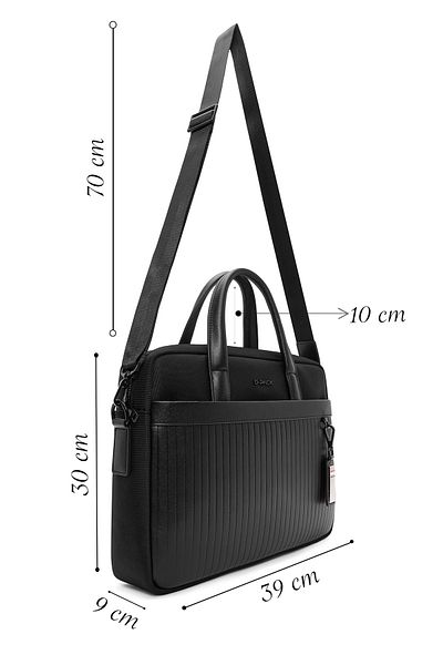 Derimod حقيبة قماش سوداء طويلة للرجال من D-Pack 24WBD30136F