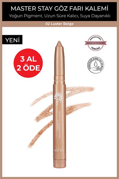 Alix Avien Waterproof 11 Hour Lasting Cream Eye Pencil - Master Stay 02 Luster Beige