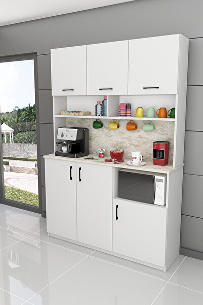 asratrend %100 MDFLAM Kahve Köşesi Çok Amaçlı Mutfak Dolabı KAHVE03