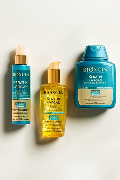 Bioxcin Keratin & Argan Onarıcı Sıvı Saç Bakım Kremi 150 ml - Yıpranmış Ve Hassas Saçlar