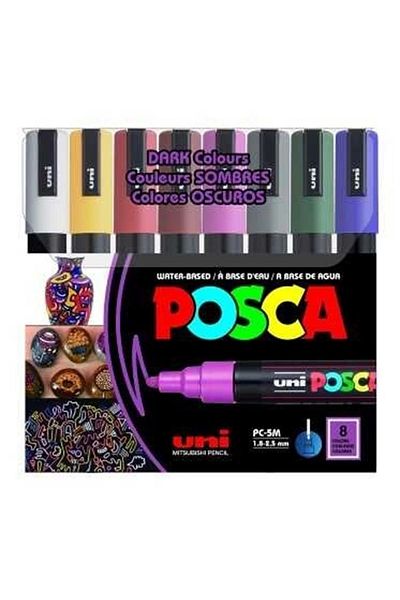 Uni Posca 1.8-2.5 Subazlıpostermarkörükoyurecolor 8Li