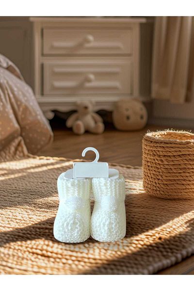 DAPWEAR'S KIDS Special Production Pompom Knitwear Baby (Newborn) Booties